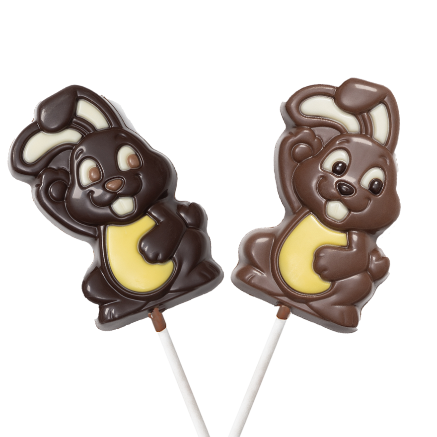 Velikonoční lízátko zajíc mléčné nebo hořké 25 g