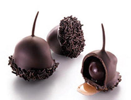 Cerisettes: višně  v likéru a v hořké čokoládě