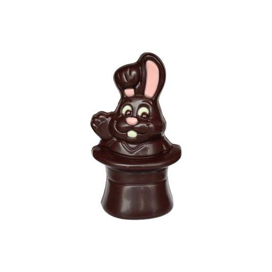 Figurka  zajíc kouzelník  70 g hořká  čokoláda