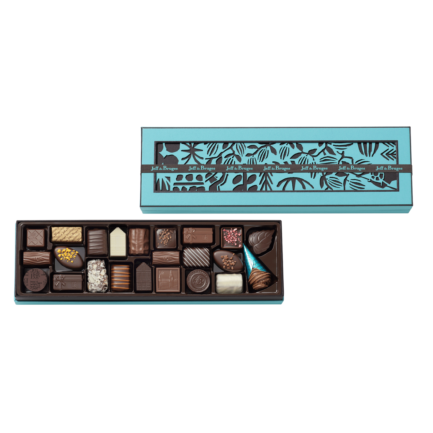 Dlouhá krabička tyrkysová či hnědá, 280 g