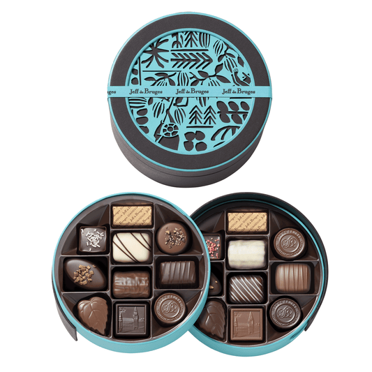 Kulatá krabička tyrkysová nebo hnědá 250 g