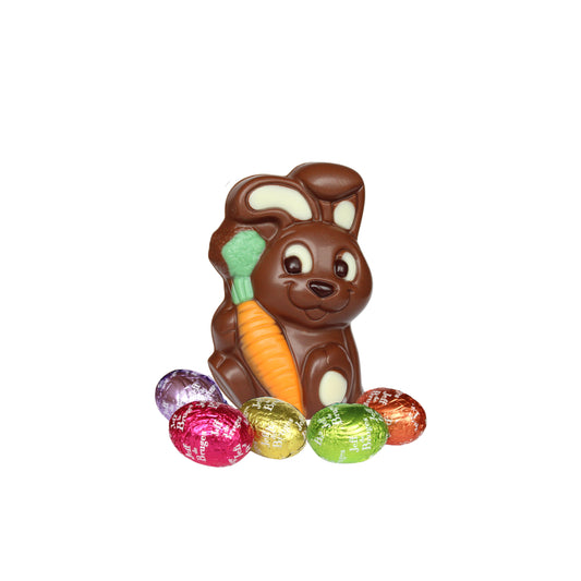 Zajíček  mléčná čokoláda 35g s velikonoční čokoládou 50g