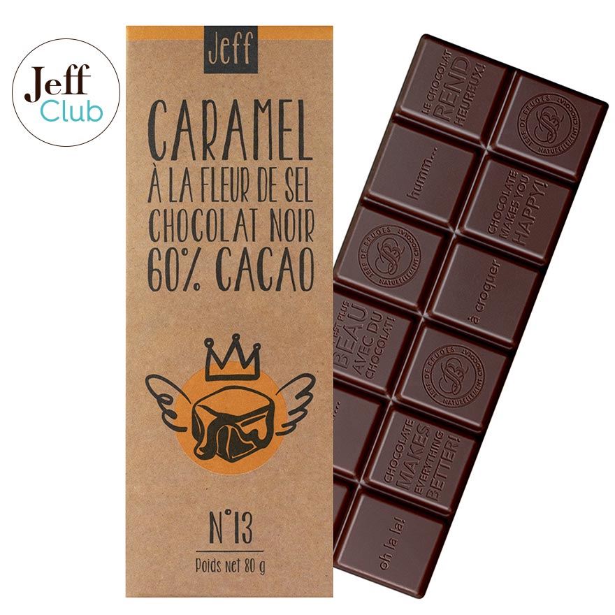 Tabulka č.13 hořká čokoláda 60 % s karamelem a solí z Camargue