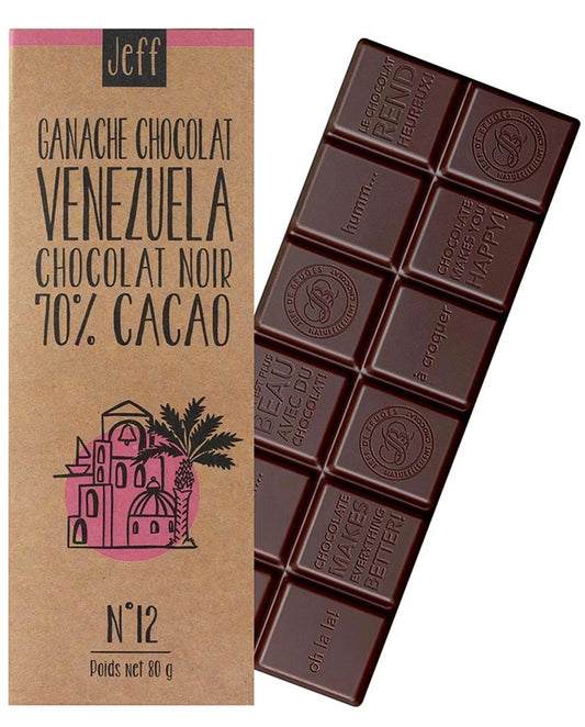 Tabulka č.12 hořká ganáž kakao z Venezuely 70 %